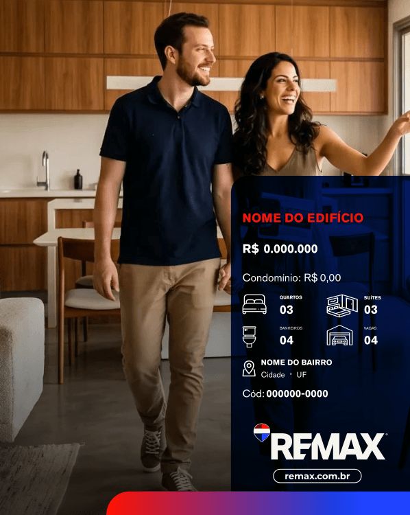 Template de card de imóvel REMAX gerado por IA