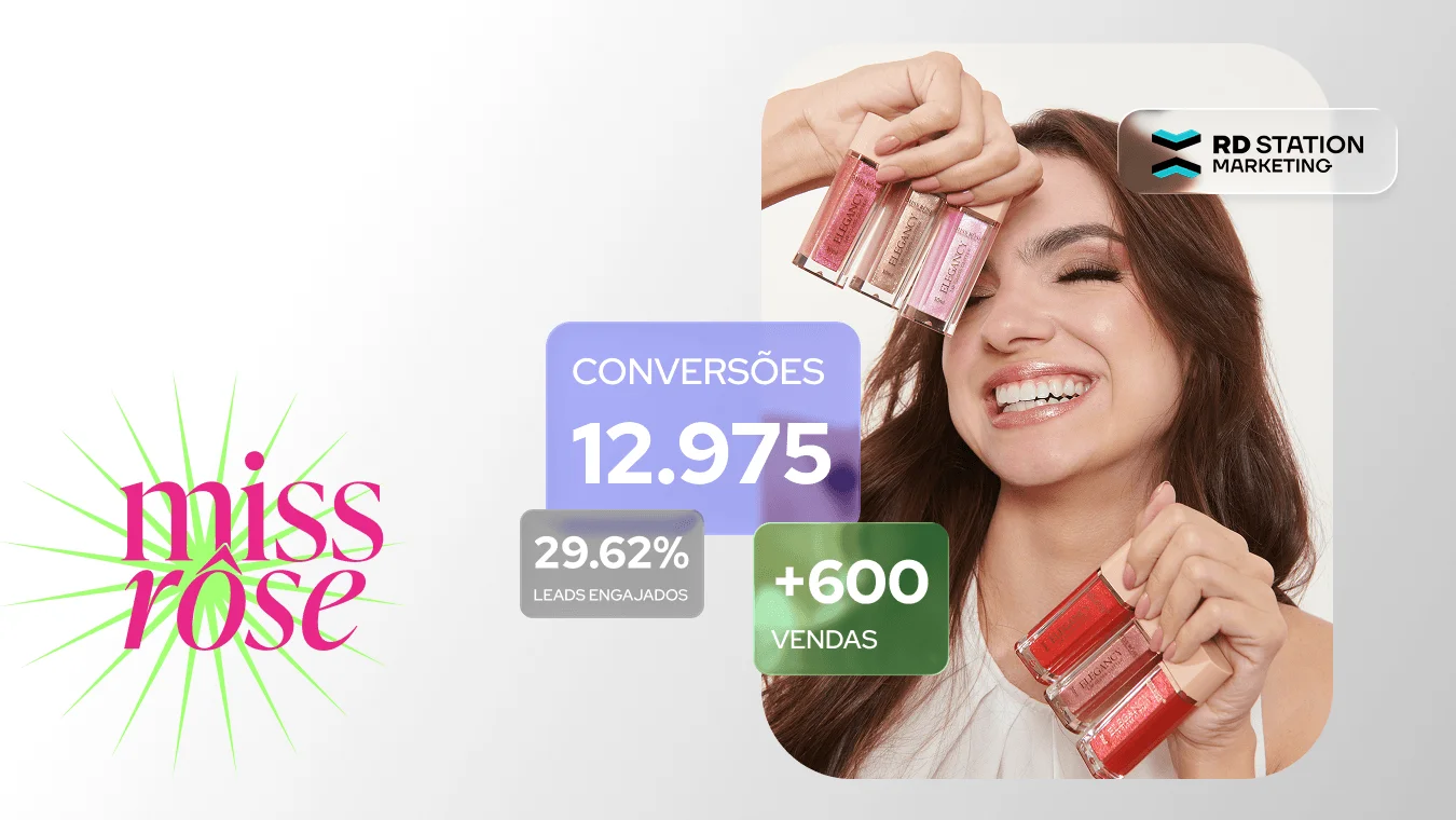 Estratégia de Black Friday com RD Station gerando 70% de aumento de faturamento em beleza e cosméticos — case Miss Rôse e BW8 Martech